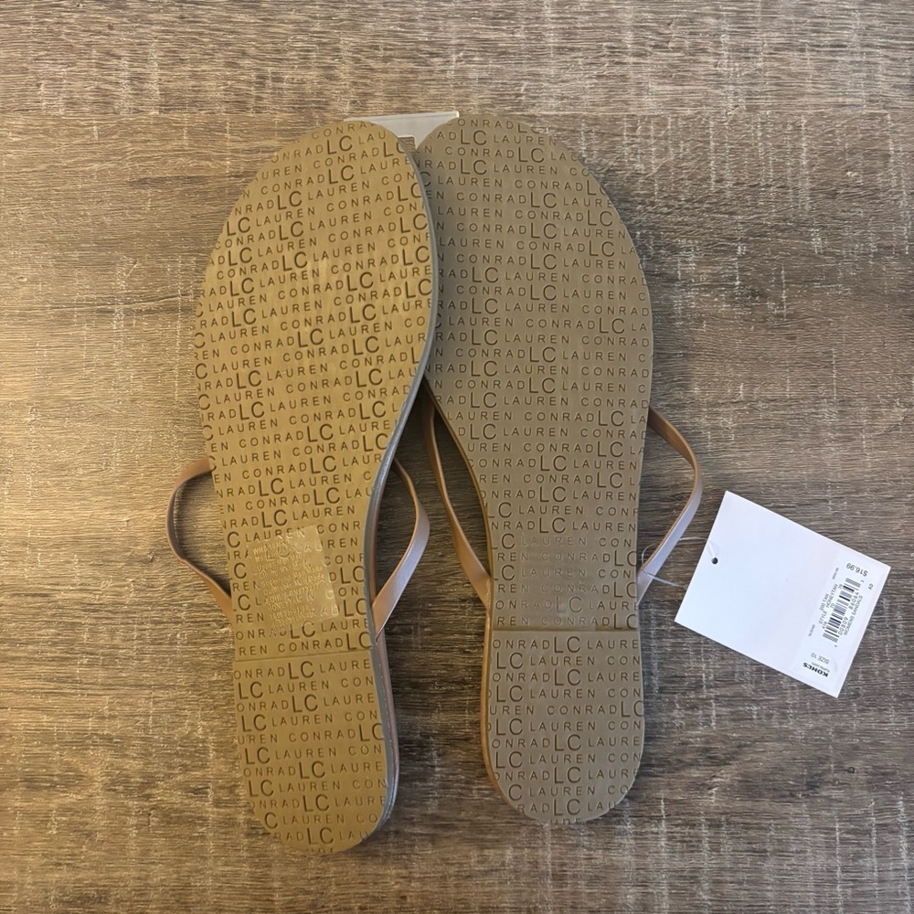 LC Lauren Conrad Tan Flip-Flop Sandals - Picture 5 of 5